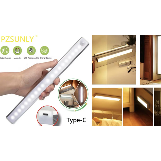 Универсальная электронная подсветка Cabinet light 50 см с датчиком движения - Фото 3 Универсальная электронная подсветка Cabinet light 50 см с датчиком движения - изображение 3