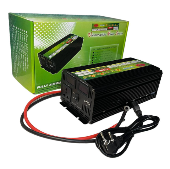 Інвертор 12v-220V, Power inverter 5200W Перетворювачі напруги, автомобільний інвертор із зарядкою 15А - зображення 5