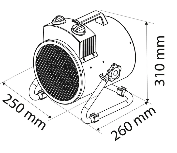 Nagrzewnica elektryczna NEO Tools 3 kW IPX4 90-068 (5907558447552) - obraz 7