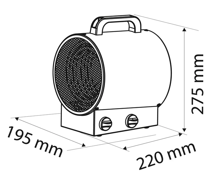 Nagrzewnica elektryczna NEO Tools 3 kW 90-066 (5907558447538) - obraz 6