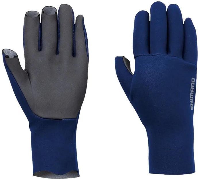 Рукавички Shimano Chloroprene EXS 3 Cut Gloves XL Blue - зображення 1