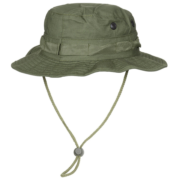 Панама с большим отворотом US GI Bush Hat, Rip Stop, chin strap, OD green S - изображение 1