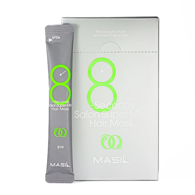 Маска для волосся відновлювальна Masil 8 Seconds Salon Super Mild Hair 8 мл - Фото 1 Маска для волосся відновлювальна Masil 8 Seconds Salon Super Mild Hair 8 мл - зображення 1