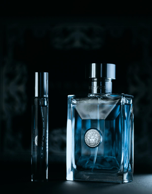 Zestaw męski Versace Pour Homme Szampon 150 ml + Woda toaletowa 100 ml + Woda toaletowa 10 ml (8011003879335) - obraz 3
