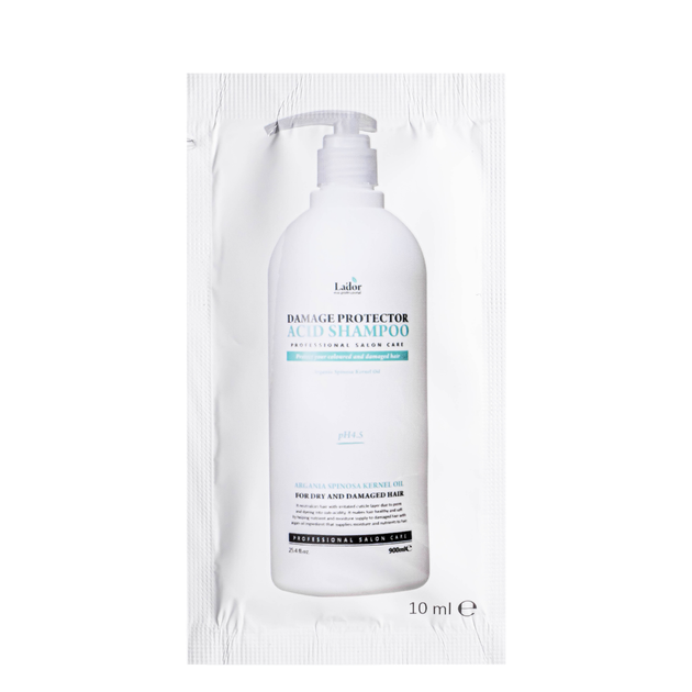 Шампунь для поврежденных волос La'dor Damage Protector Acid Shampoo 10 мл - Фото 1 Шампунь для поврежденных волос La'dor Damage Protector Acid Shampoo 10 мл - изображение 1