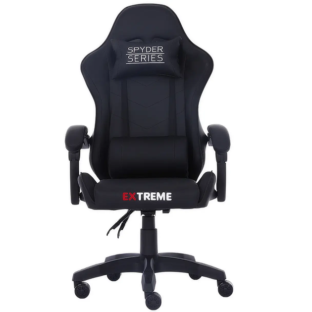 Комп'ютерне крісло екошкіра Extreme Series SPYDER чорний для геймерів та роботи - Фото 2 Комп'ютерне крісло екошкіра Extreme Series SPYDER чорний для геймерів та роботи - зображення 2