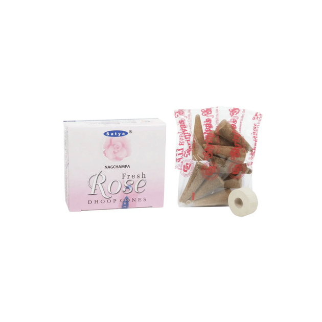 Ароматические конусы Fresh Rose Свежая роза 12 шт. в уп. Satya 8904234400860 - Фото 1 Ароматические конусы Fresh Rose Свежая роза 12 шт. в уп. Satya 8904234400860 - изображение 1
