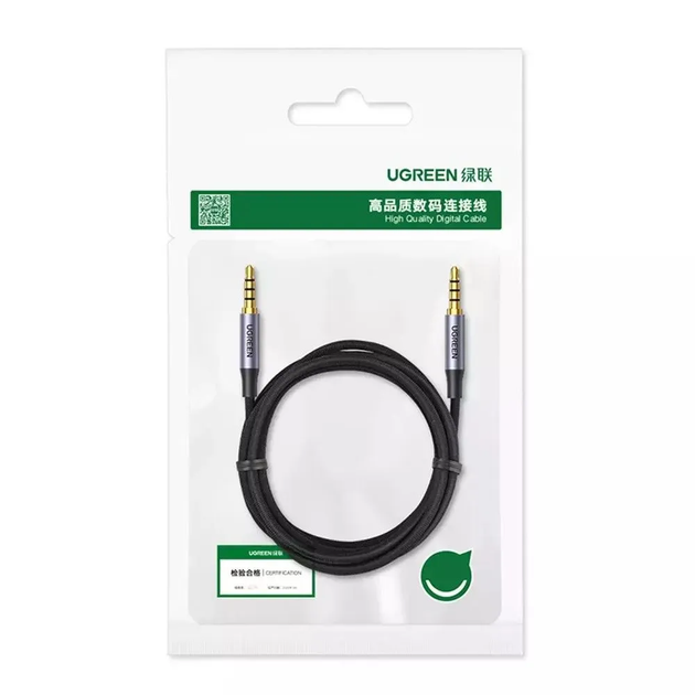 Аудіокабель UGREEN 3.5mm 4-Pole M/M Audio Cable Alu Case 1m (UGR-10648) - зображення 2
