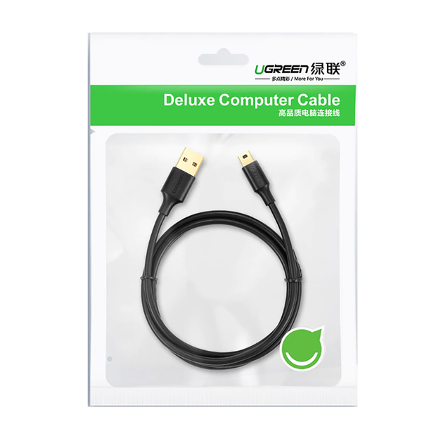 Кабель UGREEN USB 2.0 A Male to Mini 5 Pin Male Cable 3m (Black) (UGR-10386) - изображение 2