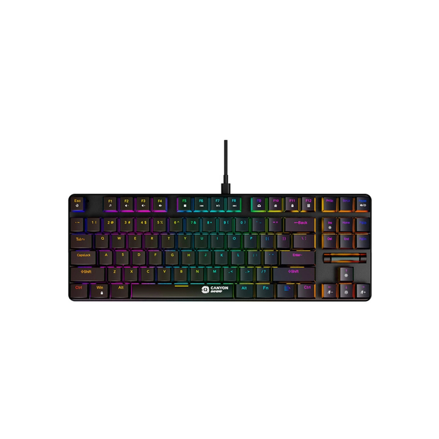 Клавиатура Canyon Cometstrike GK-50 RGB TKL USB UA Black (CND-SKB50-US) - изображение 1