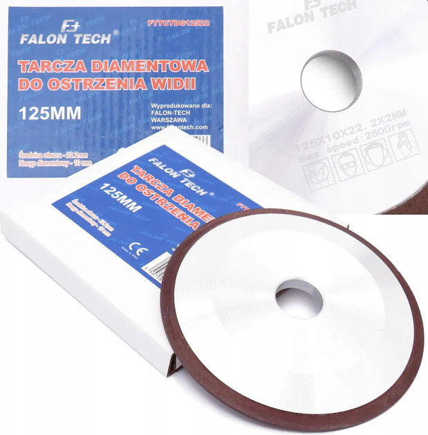 Диск алмазный выпуклый для заточки 125 мм 22 мм Falon-Tech FTTCTDG12522 - изображение 4