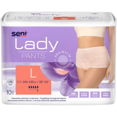 Подгузники для взрослых Seni Lady Pants Large 10 шт (5900516800536) - Фото 1 Подгузники для взрослых Seni Lady Pants Large 10 шт (5900516800536) - изображение 1