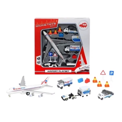 Ігровий набір Dickie Toys Аеропорт, 3 машинки,1 літак, 13 аксесуарів (3743001) - зображення 5