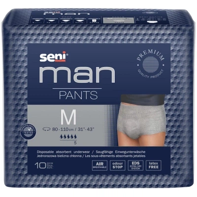 Підгузки для дорослих Seni Man Pants Medium 10 шт (5900516800543) - Фото 1 Підгузки для дорослих Seni Man Pants Medium 10 шт (5900516800543) - зображення 1