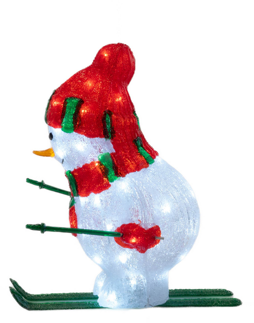 Dekoracja świąteczna Feeric Lights & Christmas bałwan na nartach 44.8 cm (3560232611186) - obraz 3