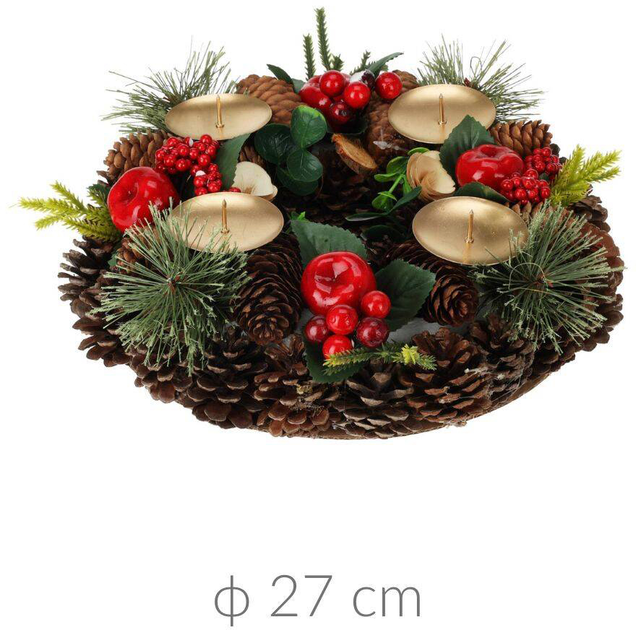 Wieniec Home Styling Collection adwentowy świecznik z szyszek Ø 27 cm (8720573728904) - obraz 2