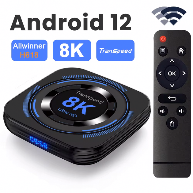 Смарт ТВ приставка Transpeed H618 4/128Gb, медіаплеєр 8K HDR Android SmartTV Box, налаштування Android TV у подарунок, YouTube та фільми без реклами - зображення 12