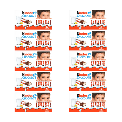 Набір Шоколад Молочний Kinder 10шт Chocolate 8 Pieces 100g - Фото 1 Набір Шоколад Молочний Kinder 10шт Chocolate 8 Pieces 100g - зображення 1