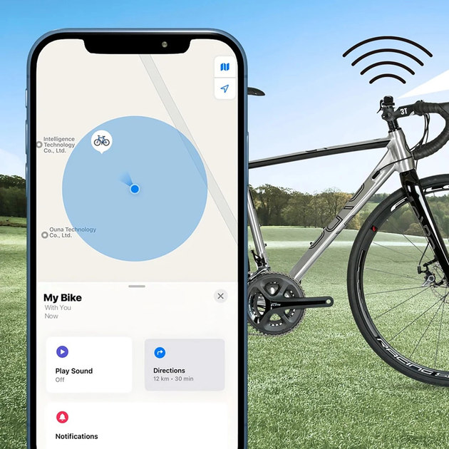 Локалізатор Silver Monkey Tag Bicycle Bell Чорний (5905386994460) - зображення 7