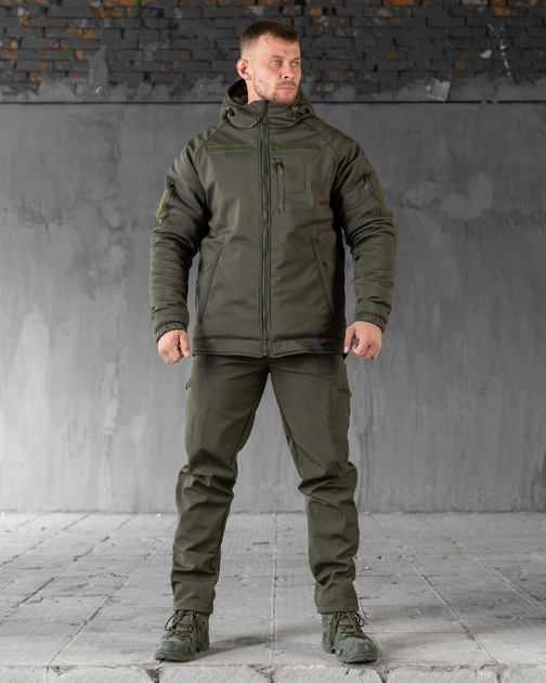 Тактический зимний костюм SoftShell Omni-Heat L олива (89502) - изображение 2