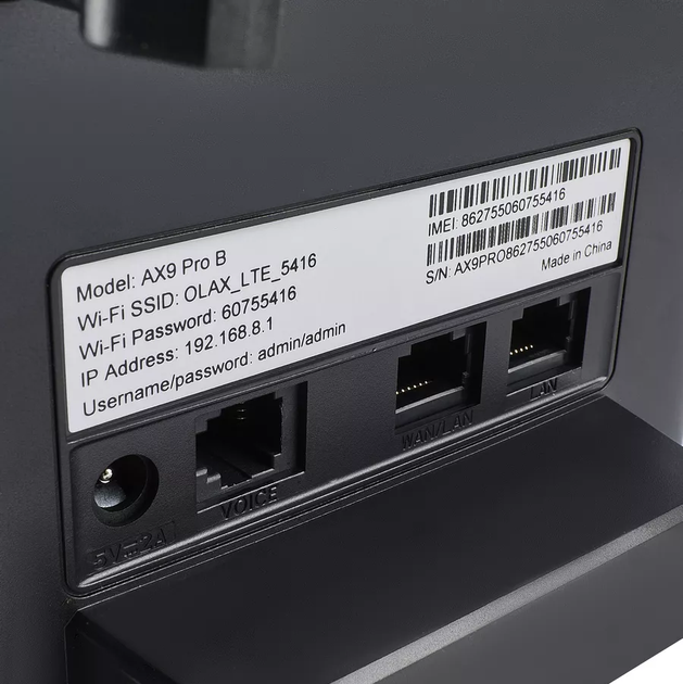 Стаціонарний 4G роутер під сім карту WI-FI 3G/4G LTE OLAX AX9 PRO з акб на 4000 мАч і двома антенами (30010022) - зображення 6