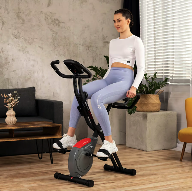 Велотренажер Hop-Sport HS-3030X Apeks X-Bike серый - изображение 2