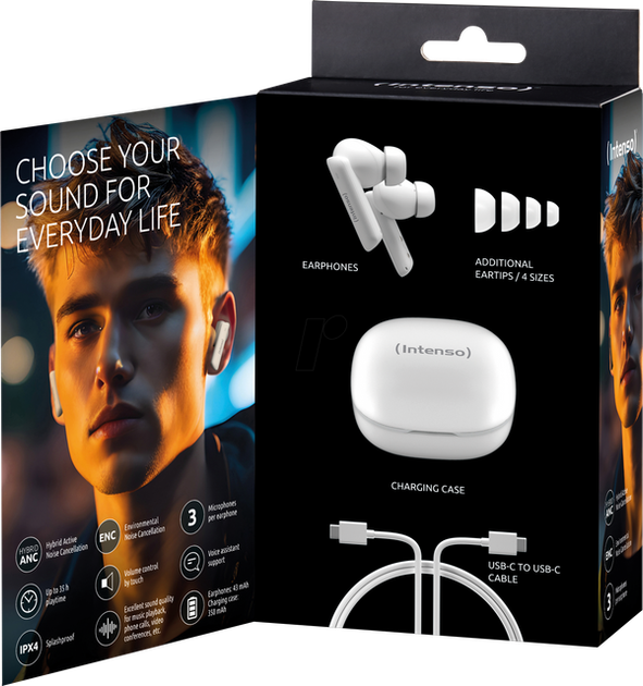 Słuchawki Intenso Buds Pro In-Ear T502HAE White (4034303034598) - obraz 8