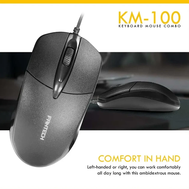 Клавиатура с мышкой FANTECH KM-100 (чeрная) - изображение 8