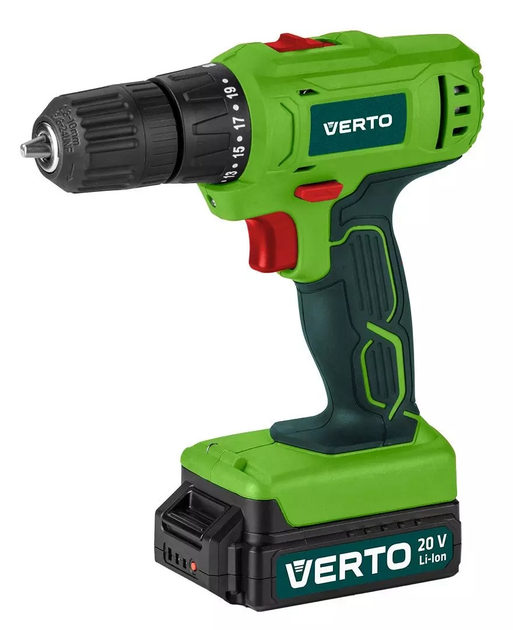Zestaw elektronarzędzi Verto wiertarko-wkrętarka + latarka 20V 50G293 (5902062508799) - obraz 3