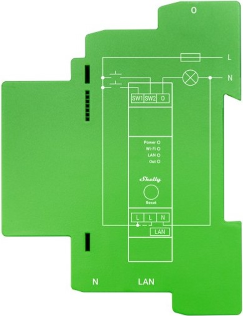 Розумний регулятор освітленості Shelly Pro Dimmer 2PM (3800235268179) - зображення 4