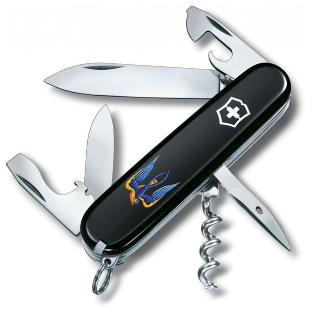 Ніж Victorinox Spartan Ukraine 91 мм Чорний Тризуб-Ластівка (1.3603.3_T1230u) - изображение 1