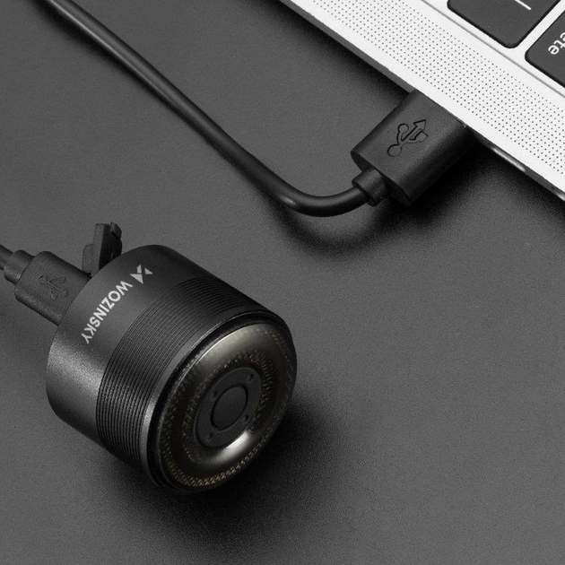 Велосипедний ліхтар задній Wozinsky LED USB-C WRBLB2 Чорний (5907769306655) - зображення 7