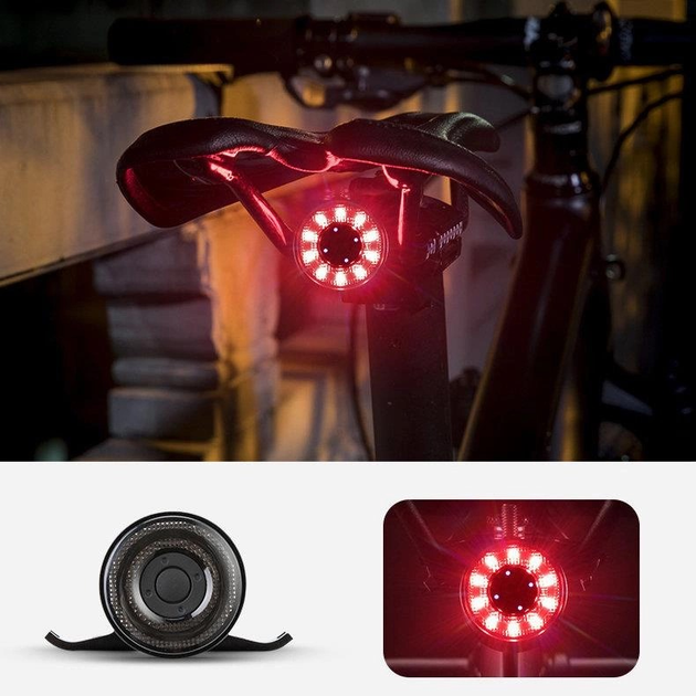 Велосипедний ліхтар задній Wozinsky LED USB-C WRBLB2 Чорний (5907769306655) - зображення 16