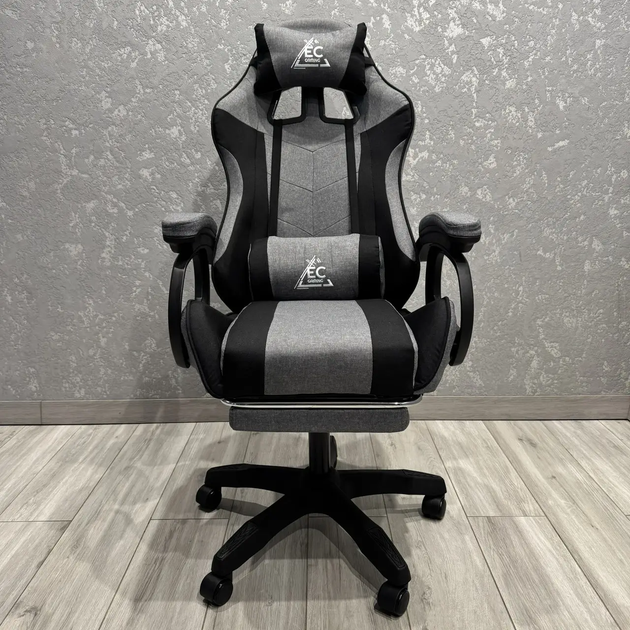 Комп'ютерне геймерське крісло з тканини EC Gaming K40 сірий - изображение 2