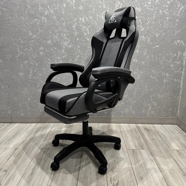 Комп'ютерне геймерське крісло з тканини EC Gaming K40 сірий - изображение 3