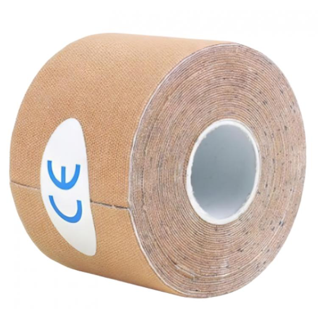 Тейп Кінезіо Kinesiology Tape кінезіологічна стрічка бежевий 5 см - зображення 1