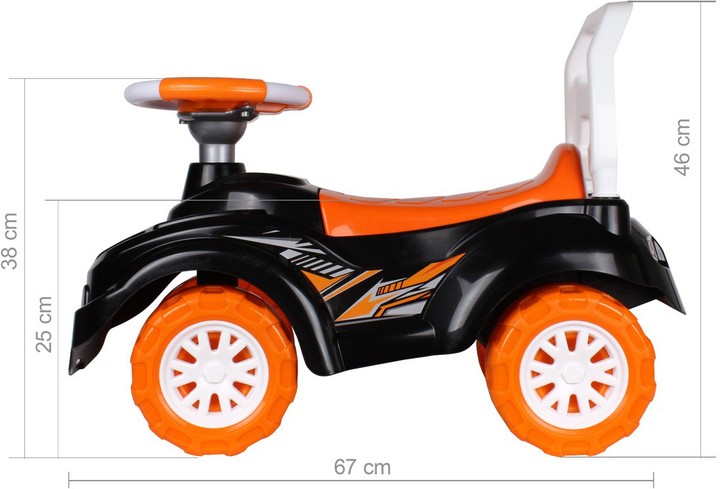 Автомобіль-каталка Technok для прогулянок Жовтогарячий (6672) (4823037606672) - зображення 3