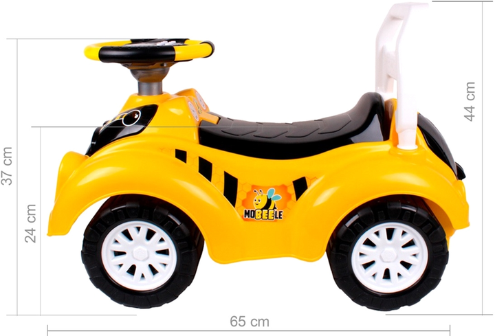 Jeździk Technok Auto na spacery Żółto-czarny (4823037606689) - obraz 5