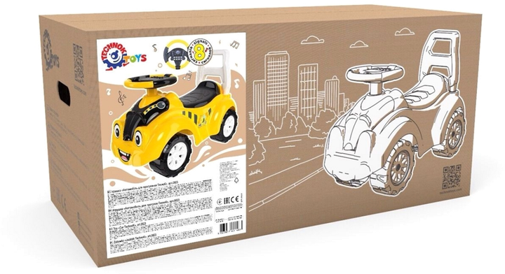 Jeździk Technok Auto na spacery Żółto-czarny (4823037606689) - obraz 6