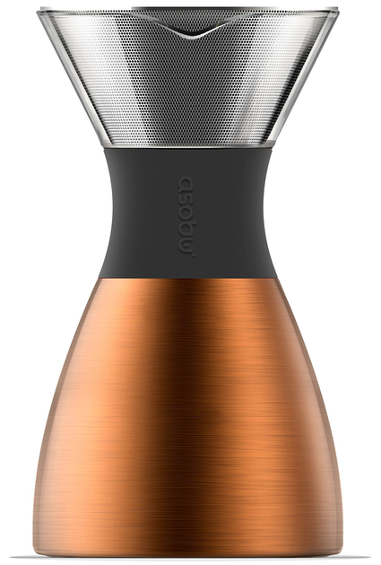 Набір для заварювання кави Asobu Pour Over 1 л з термосом Copper (PO300 COPPER/BLACK) - зображення 1