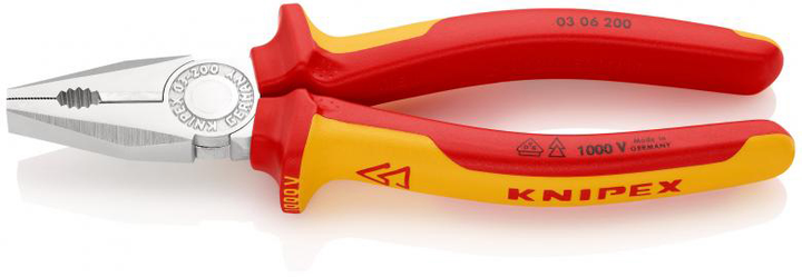 Плоскогубці Knipex комбіновані VDE 200 мм (03 06 200) - зображення 3