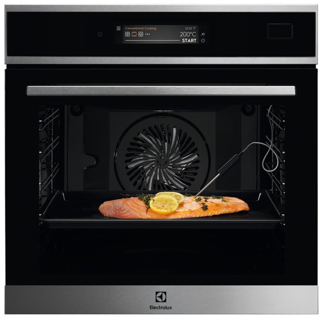 Духова шафа Electrolux електрична, 71л, A++, пара, дисплей, конвекція, піроліз, ф-ція пароварки, чорний (EOC9P31WX) - зображення 1