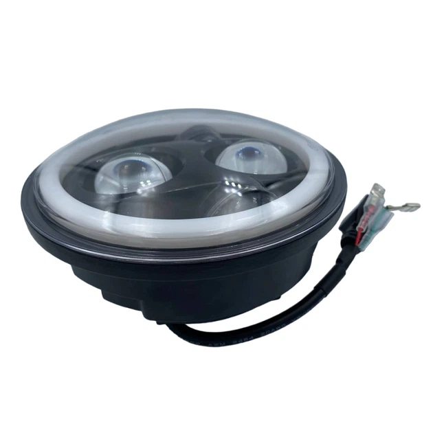 Оптика Фары Ваз 2106 60 ватт Универсальные светодиодные фары Led 5.75 дюймов ДХО Ангельские глазки фары (1 ШТ) - изображение 3