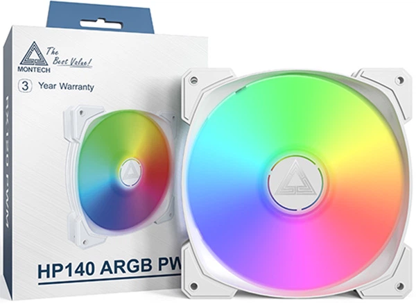 Вентилятор Montech HP140 PWM White - зображення 2