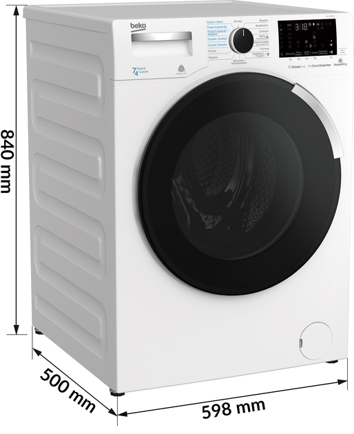 Pralko-suszarka Beko HTV7742XW - obraz 7