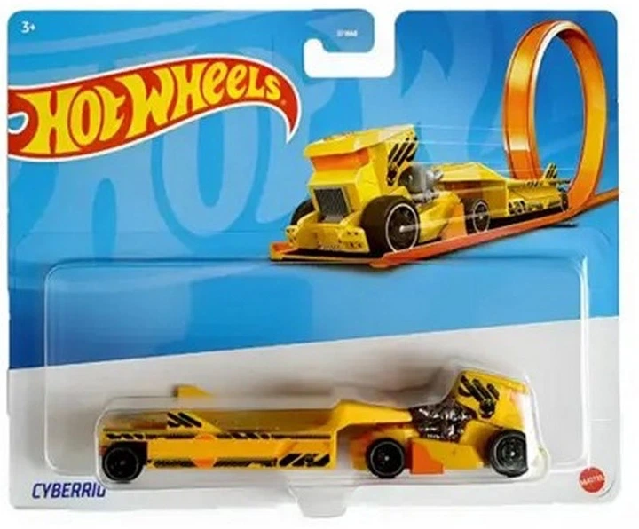 Машинка Хот Вилс Грузовик трейлер Hot Wheels Track Stars Cyberrig