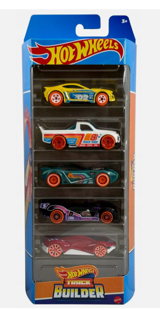 Набор базовые машинки Хот Вилс 5 шт Hot Wheels 5-Pack Builder