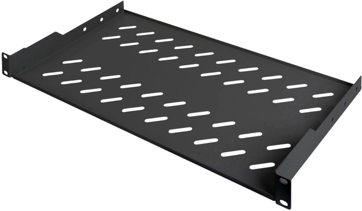 Полиця для серверної шафи Digitus DN-19 TRAY-1-SW rack shelf 1U 48.3 cm 19" Black (4016032185772) - зображення 1