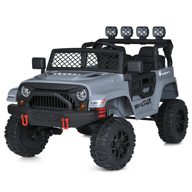 Детский двухместный электромобиль джип Bambi M 5995EBLR(24V) (Серый ...