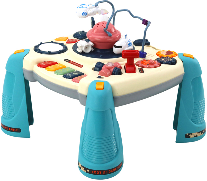 Розвивальний столик LEAN Toys Інтерактивне піаніно Космос Блакитний (5905991003823) - зображення 4